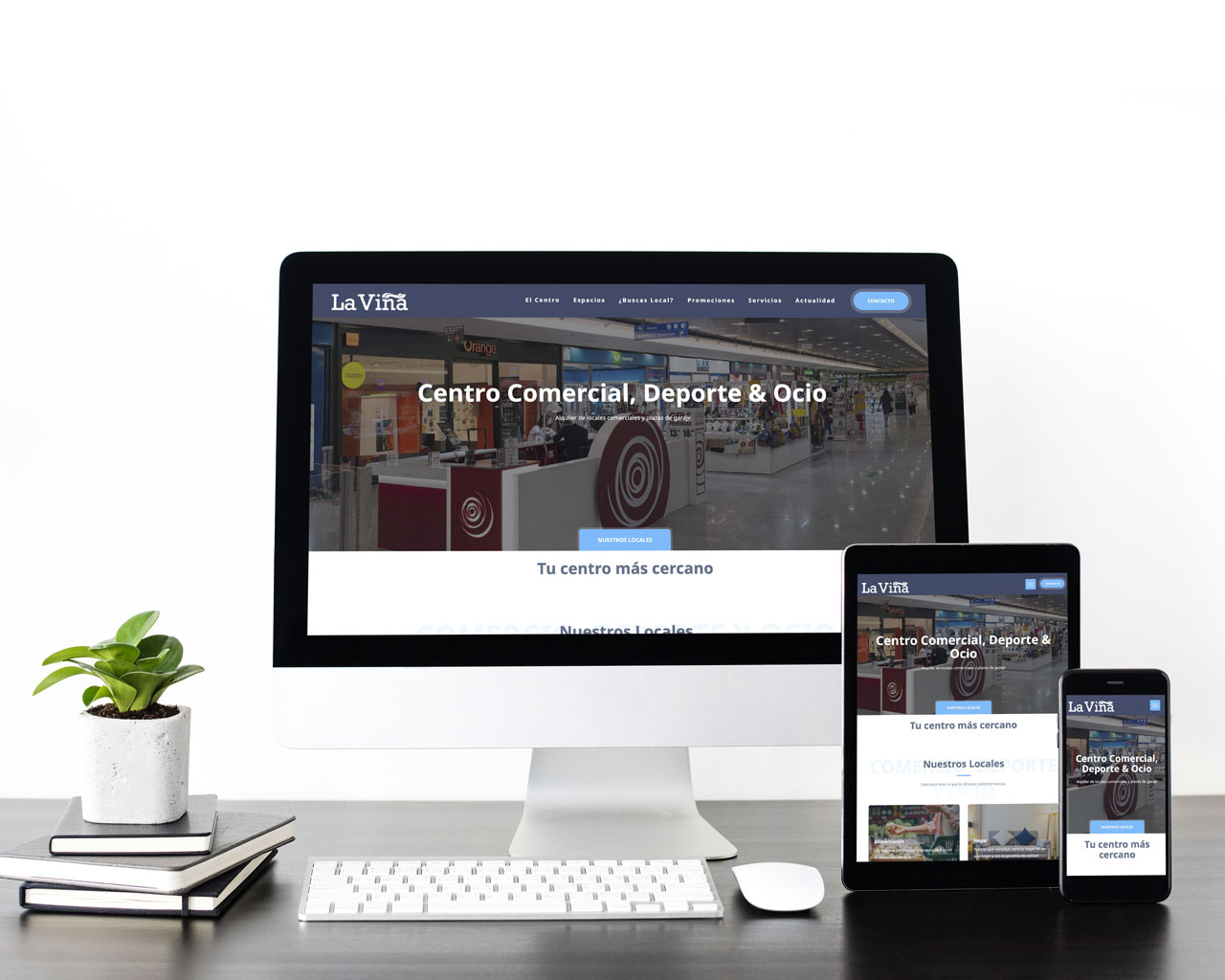 Diseño de página web adaptativa para Centro Comercial La Viña