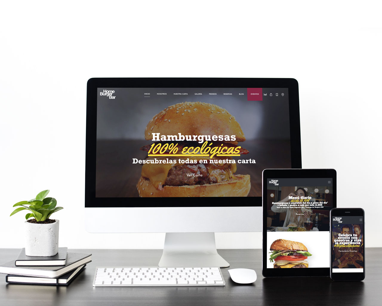 Diseño web adaptativo para Home Burger Bar