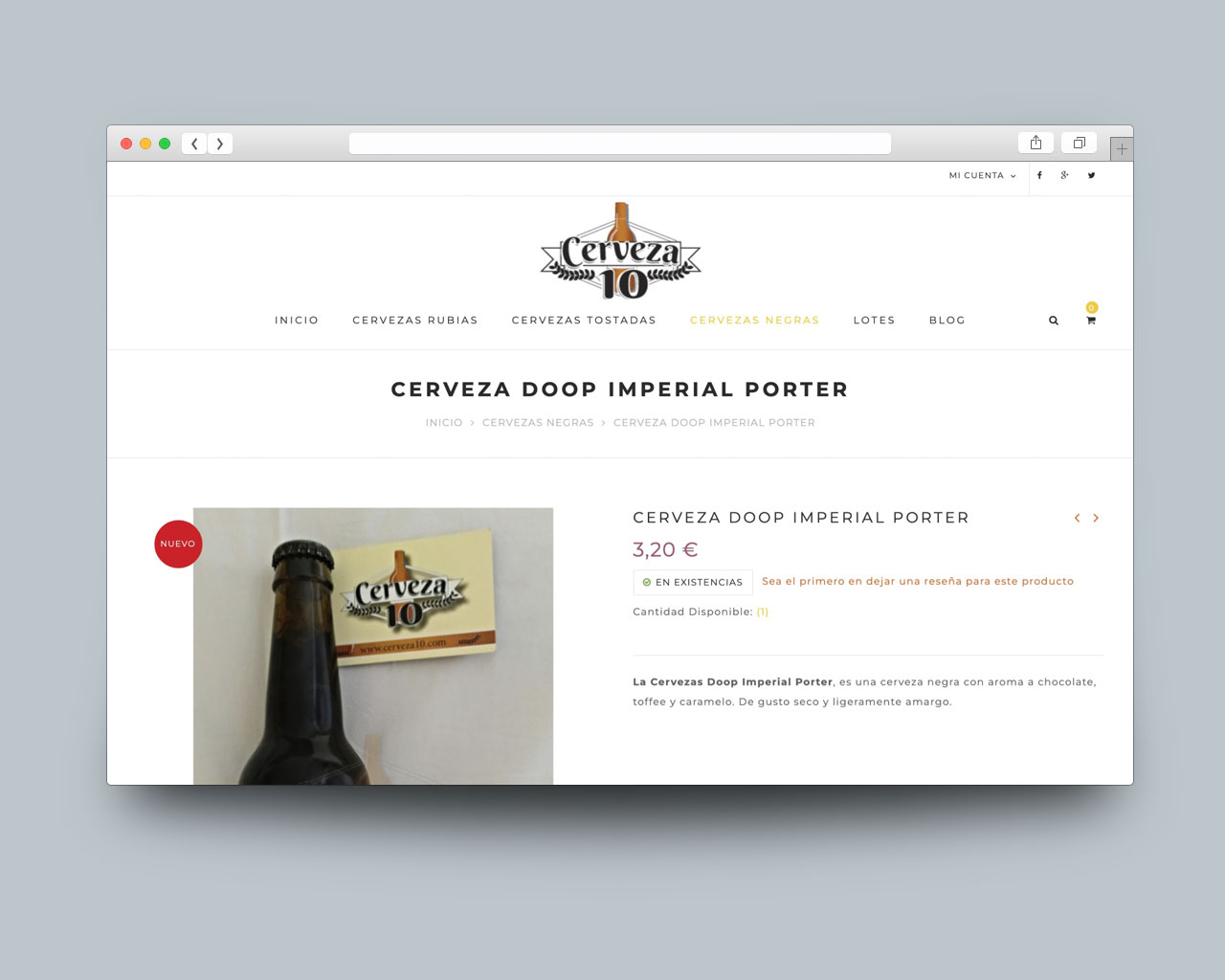 Vista de producto de la tienda online de Cerveza 10