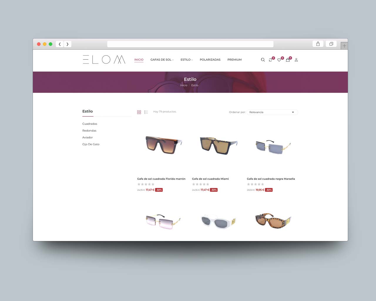 Categoría Diseño Tienda Online Prestashop para ELOM